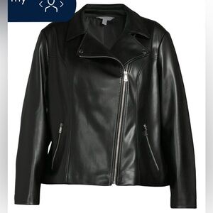 Time and Tru Asymmetrical Faux Leather Jacket in Size 3X(24W-26W)